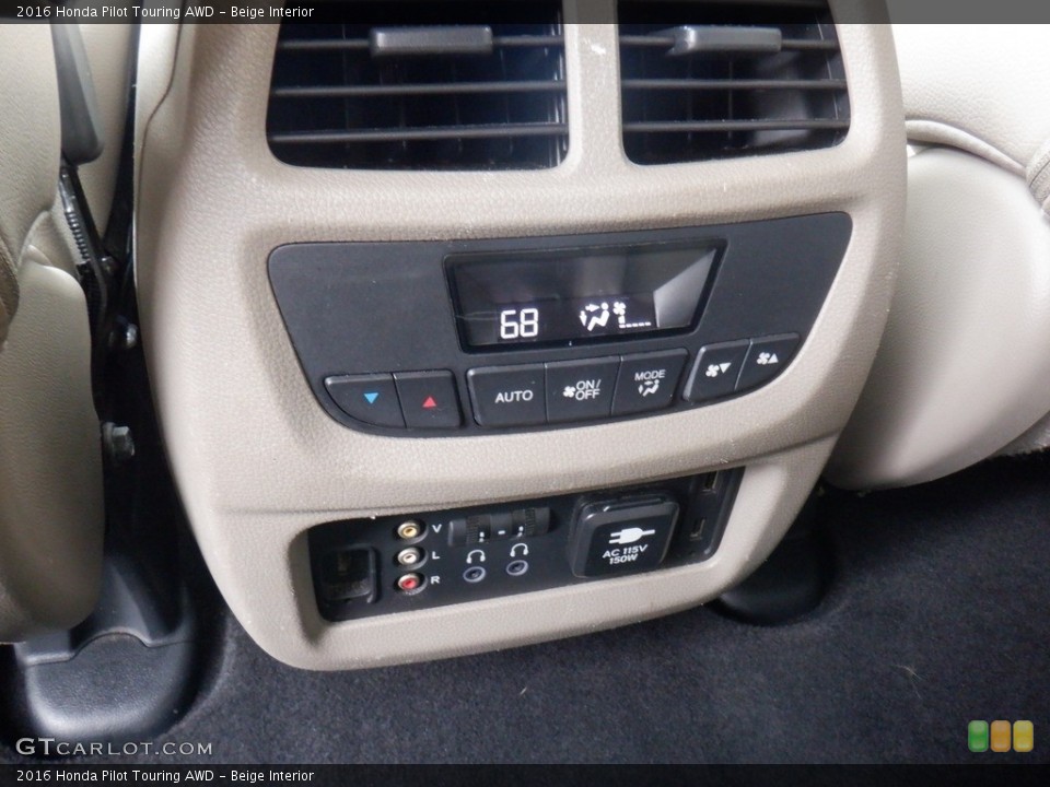 Beige Interior Controls for the 2016 Honda Pilot Touring AWD #146497267