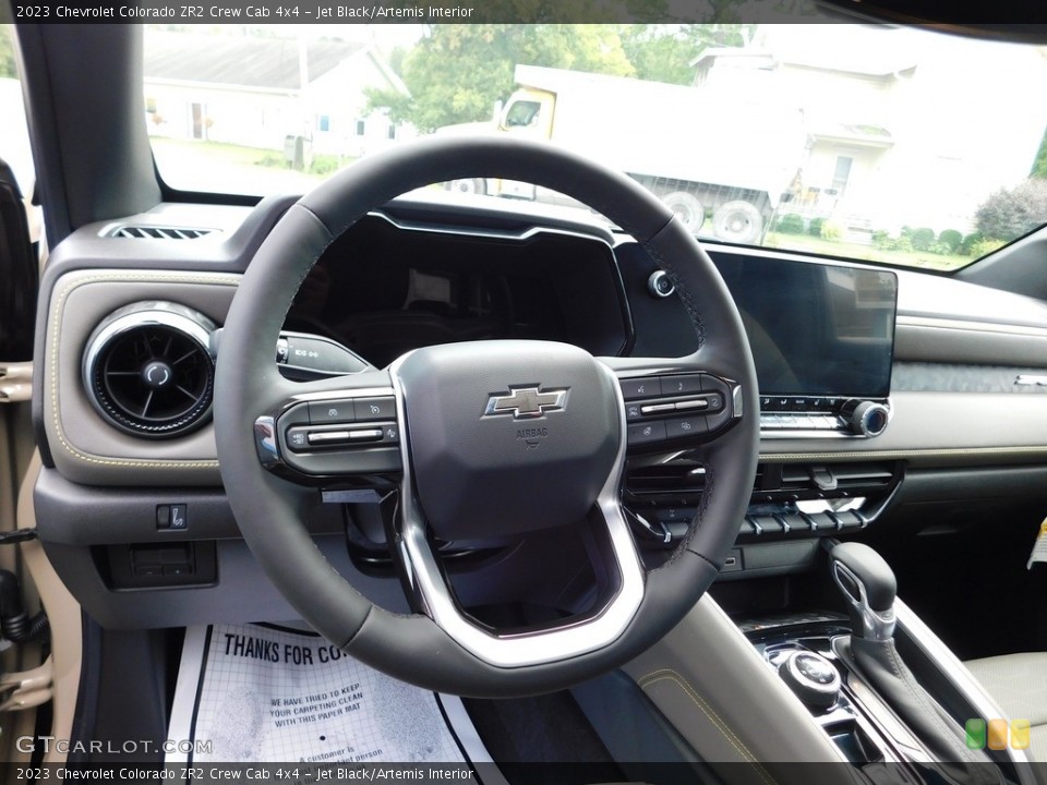 Jet Black/Artemis Interior Steering Wheel for the 2023 Chevrolet Colorado ZR2 Crew Cab 4x4 #146499688