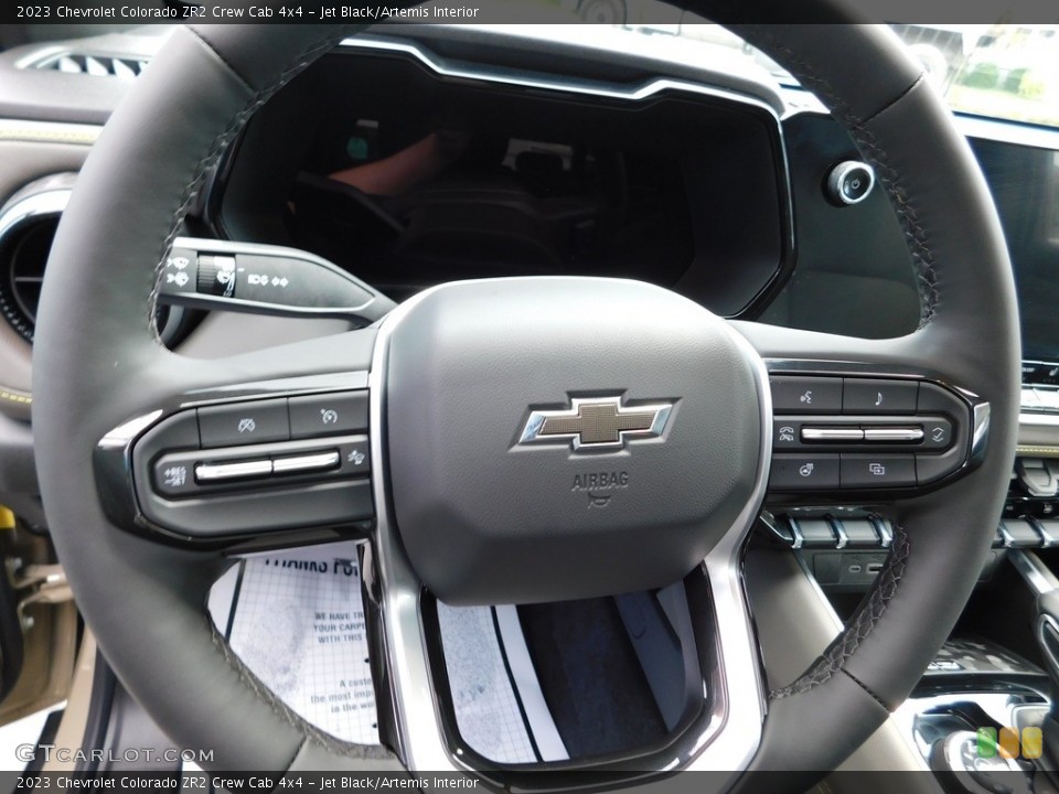 Jet Black/Artemis Interior Steering Wheel for the 2023 Chevrolet Colorado ZR2 Crew Cab 4x4 #146499709
