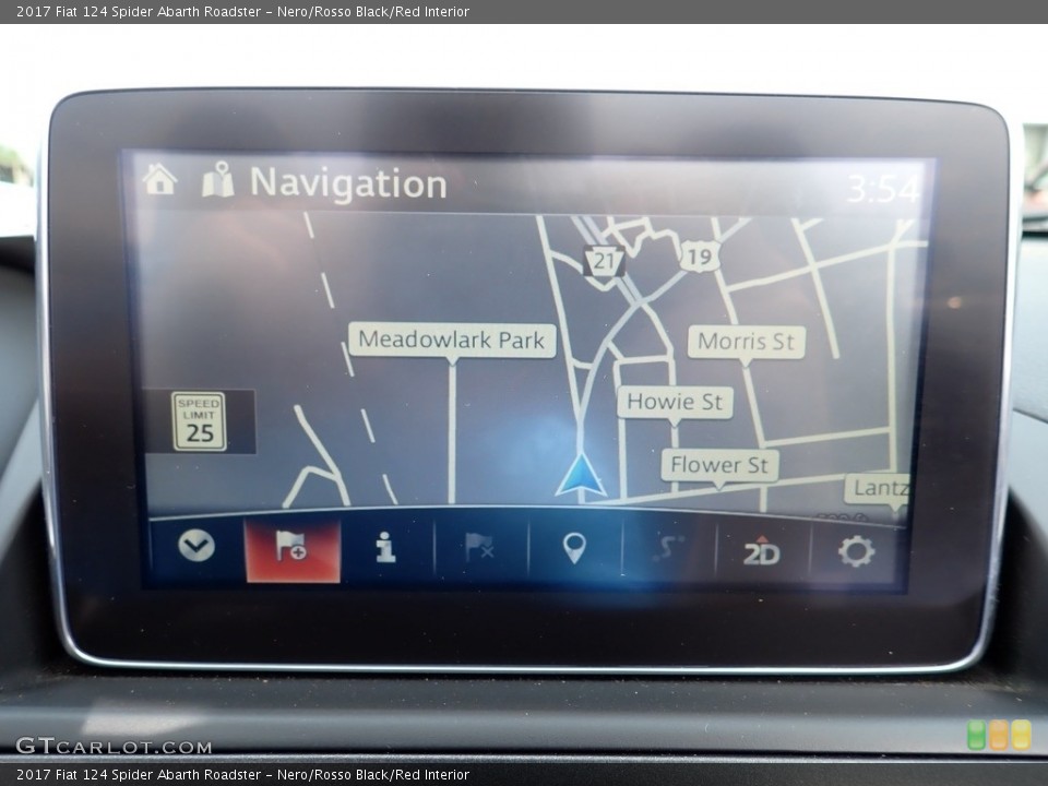 Nero/Rosso Black/Red Interior Navigation for the 2017 Fiat 124 Spider Abarth Roadster #146499961