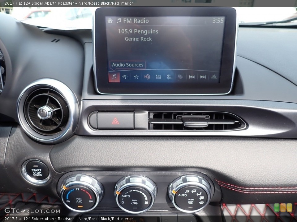 Nero/Rosso Black/Red Interior Controls for the 2017 Fiat 124 Spider Abarth Roadster #146500000