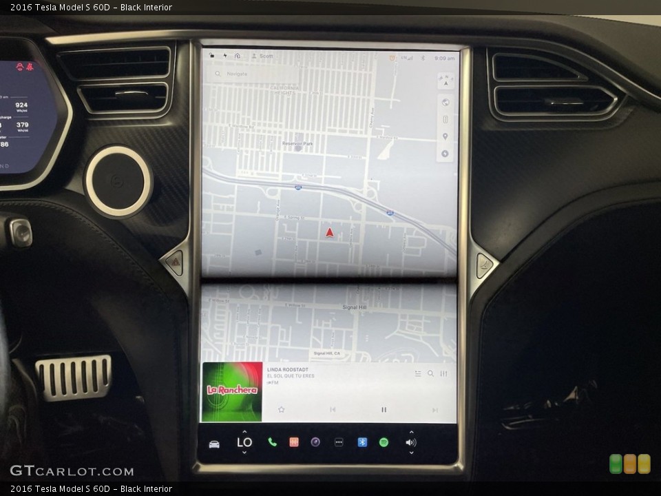 Black Interior Navigation for the 2016 Tesla Model S 60D #146500489