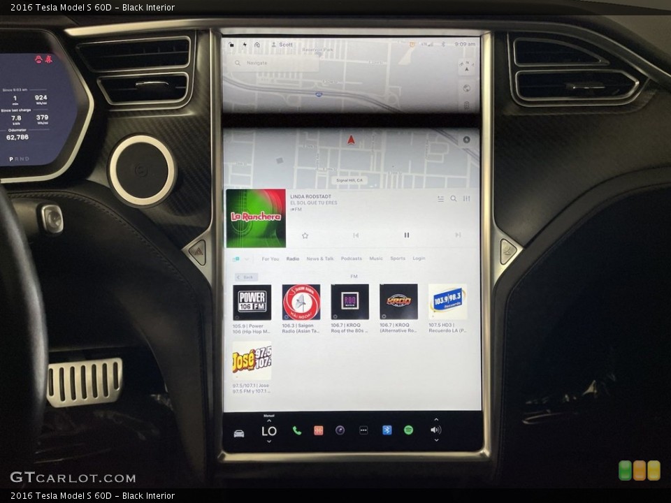 Black Interior Navigation for the 2016 Tesla Model S 60D #146500513