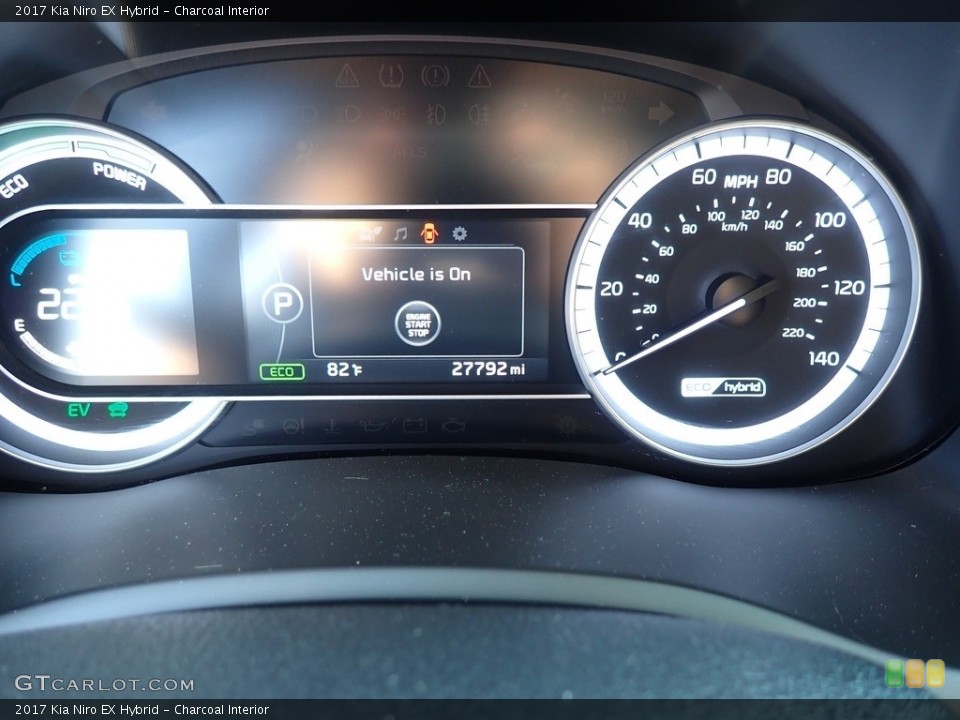 Charcoal Interior Gauges for the 2017 Kia Niro EX Hybrid #146500603