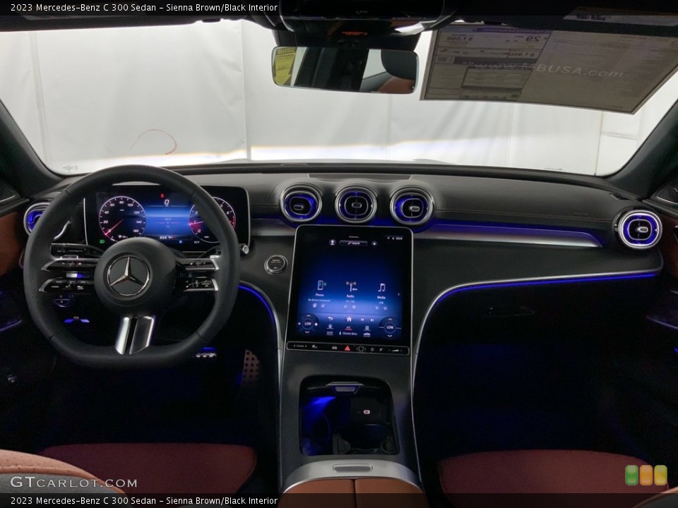 Sienna Brown/Black Interior Dashboard for the 2023 Mercedes-Benz C 300 Sedan #146501389
