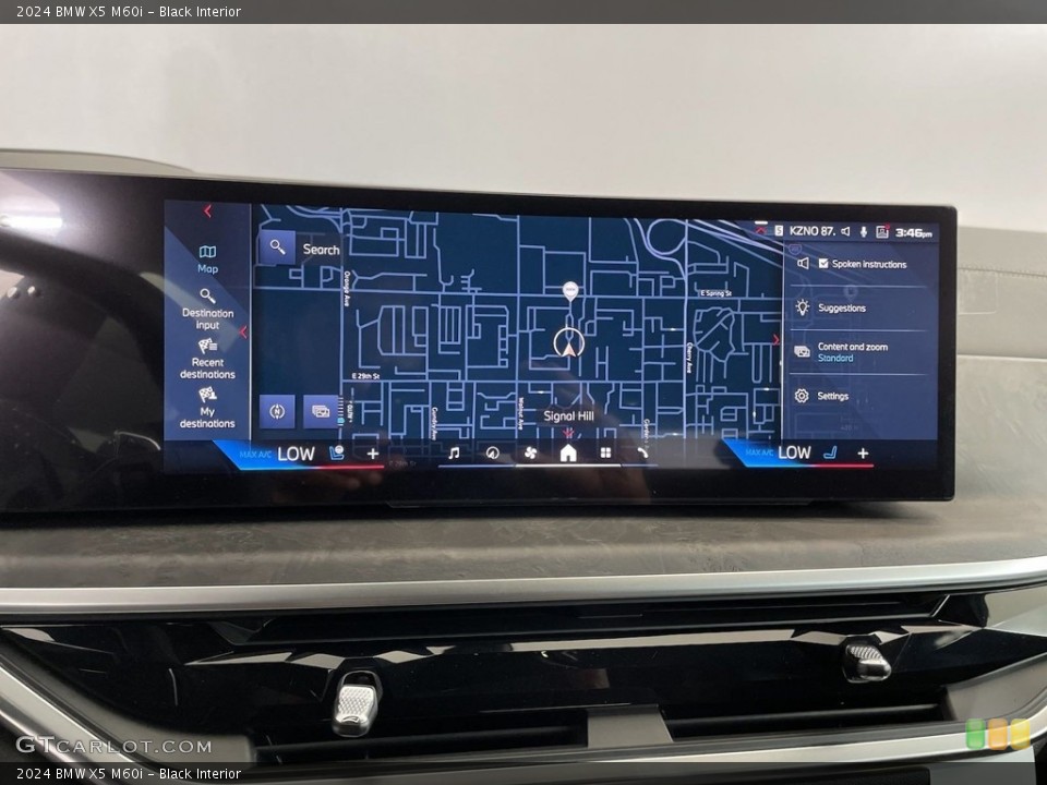 Black Interior Navigation for the 2024 BMW X5 M60i #146501776