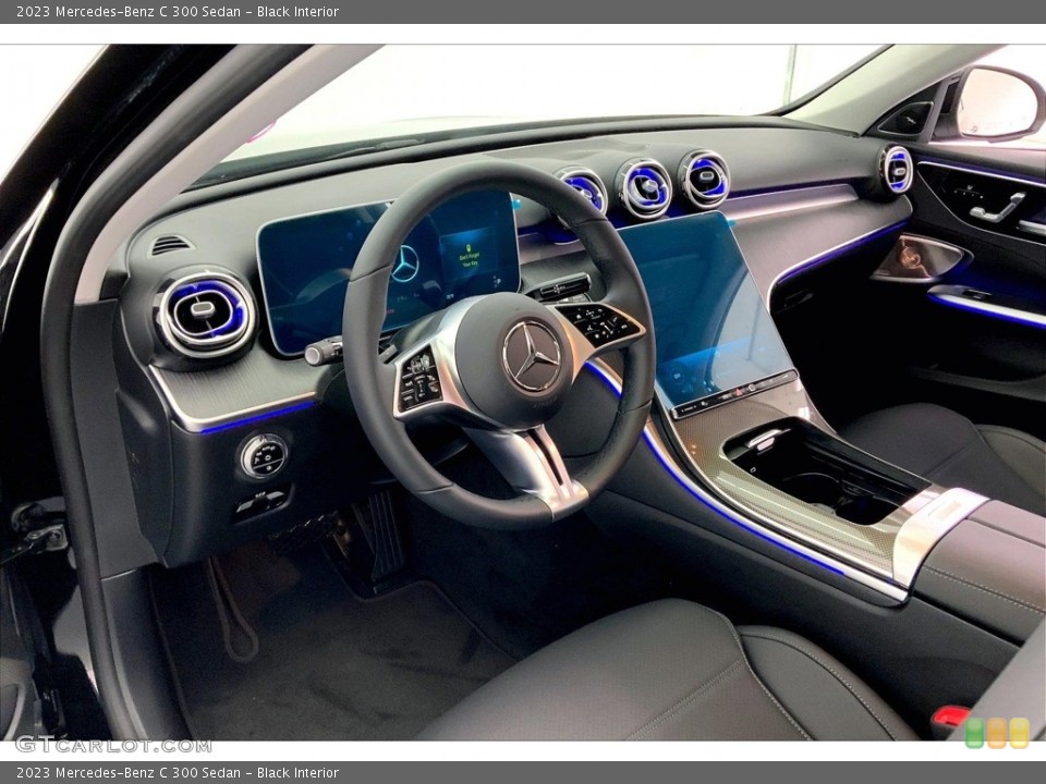 Black Interior Dashboard for the 2023 Mercedes-Benz C 300 Sedan #146501815