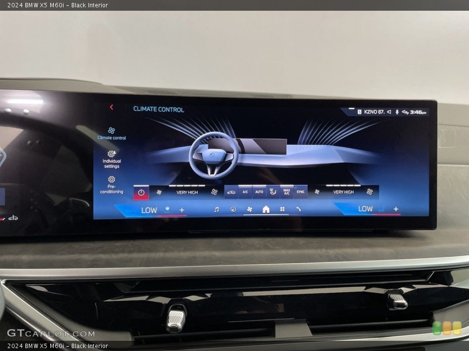 Black Interior Controls for the 2024 BMW X5 M60i #146501821