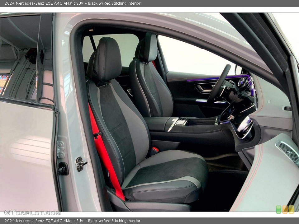 Black w/Red Stitching 2024 Mercedes-Benz EQE Interiors