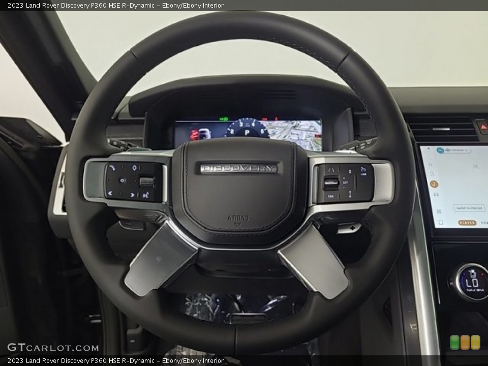 Ebony/Ebony Interior Steering Wheel for the 2023 Land Rover Discovery P360 HSE R-Dynamic #146503078