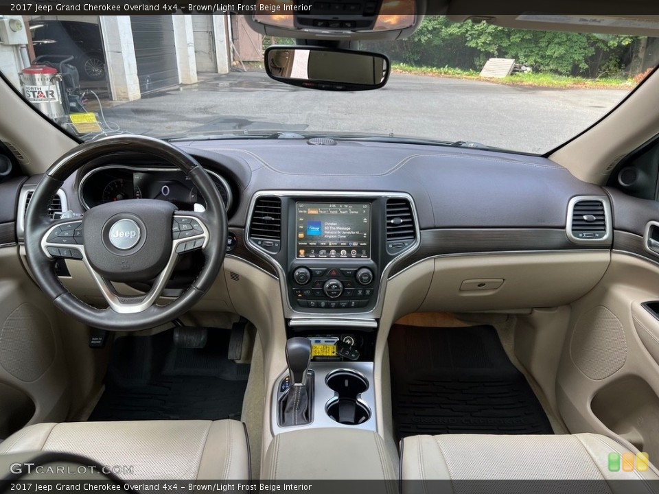 Brown/Light Frost Beige Interior Dashboard for the 2017 Jeep Grand Cherokee Overland 4x4 #146503819