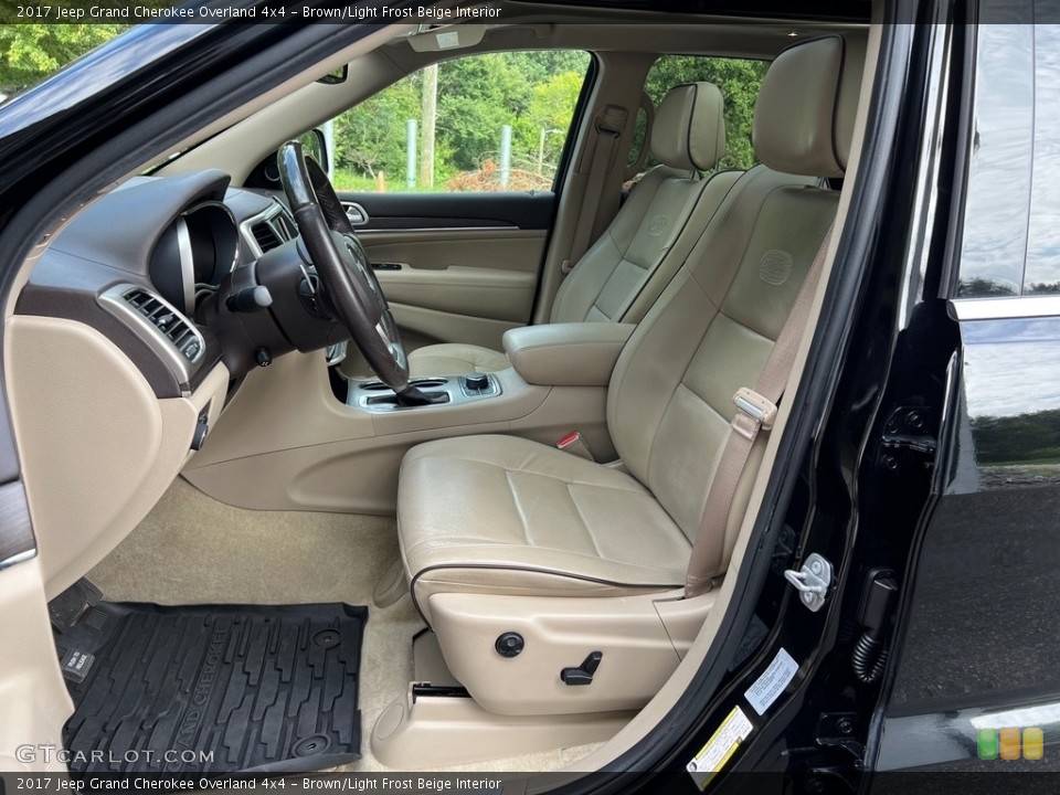 Brown/Light Frost Beige Interior Photo for the 2017 Jeep Grand Cherokee Overland 4x4 #146503843