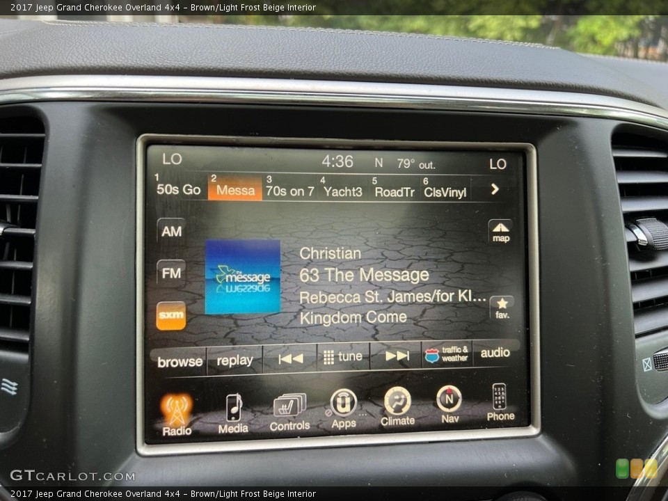 Brown/Light Frost Beige Interior Controls for the 2017 Jeep Grand Cherokee Overland 4x4 #146504056