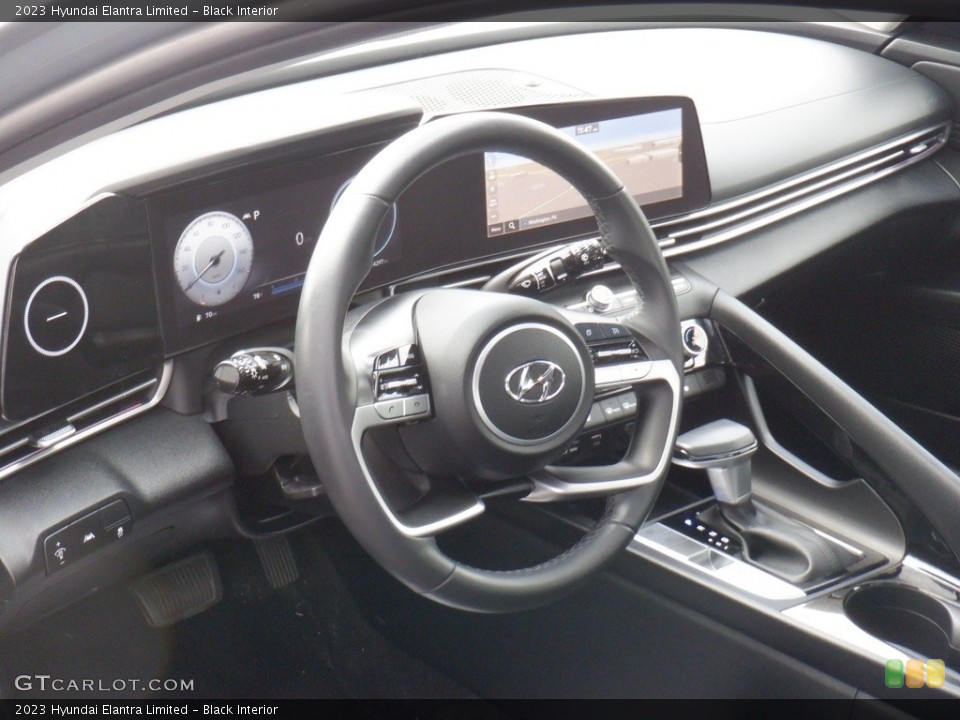 Black Interior Dashboard for the 2023 Hyundai Elantra Limited #146504191
