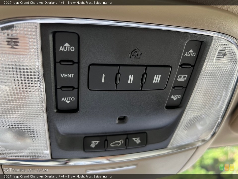 Brown/Light Frost Beige Interior Controls for the 2017 Jeep Grand Cherokee Overland 4x4 #146504218