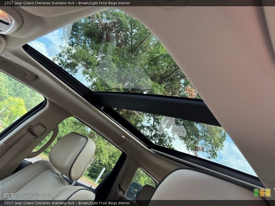 Brown/Light Frost Beige Interior Sunroof for the 2017 Jeep Grand Cherokee Overland 4x4 #146504233