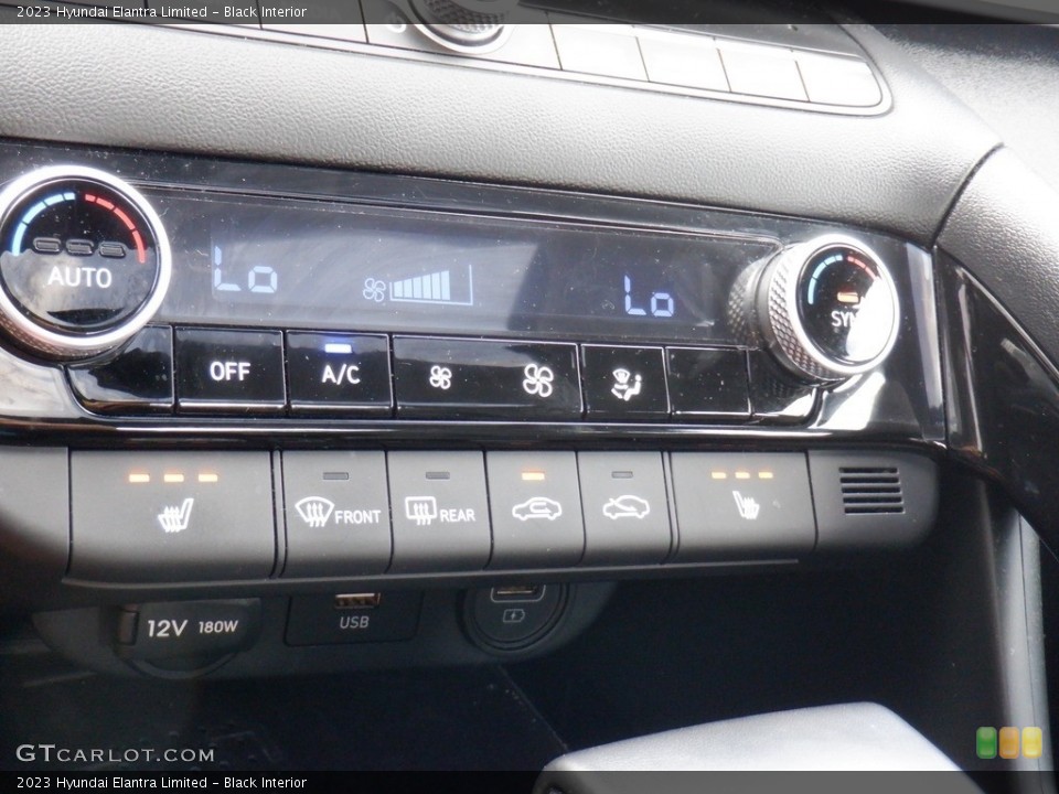 Black Interior Controls for the 2023 Hyundai Elantra Limited #146504335