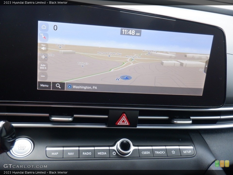 Black Interior Navigation for the 2023 Hyundai Elantra Limited #146504365