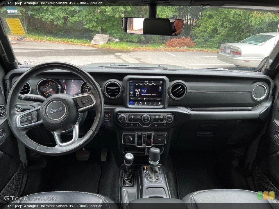 Black Interior Dashboard for the 2022 Jeep Wrangler Unlimited Sahara 4x4 #146504479