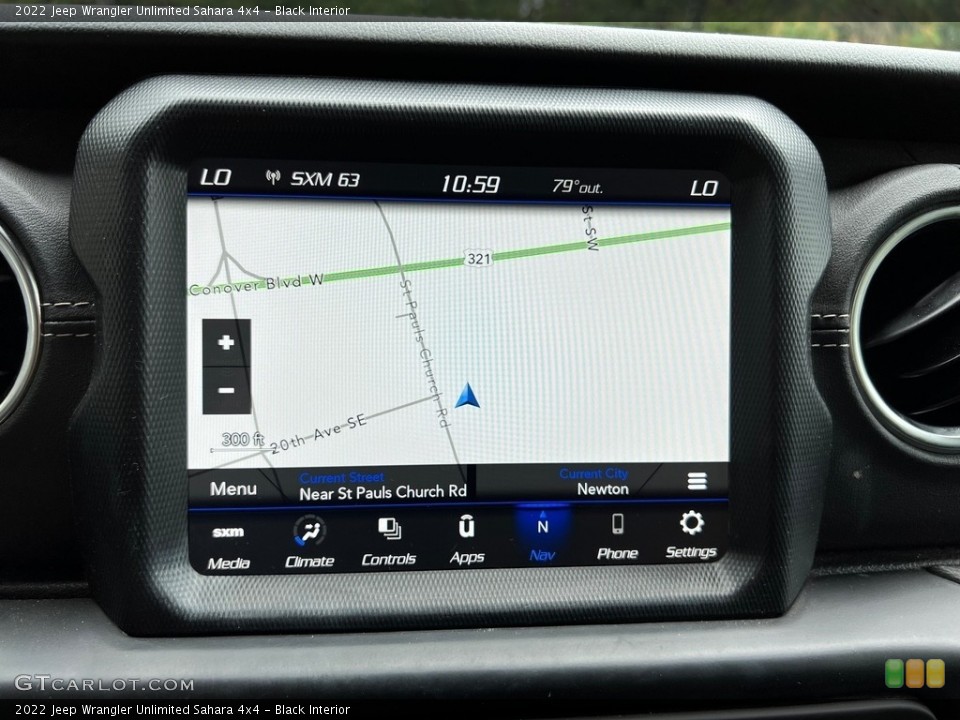Black Interior Navigation for the 2022 Jeep Wrangler Unlimited Sahara 4x4 #146504716