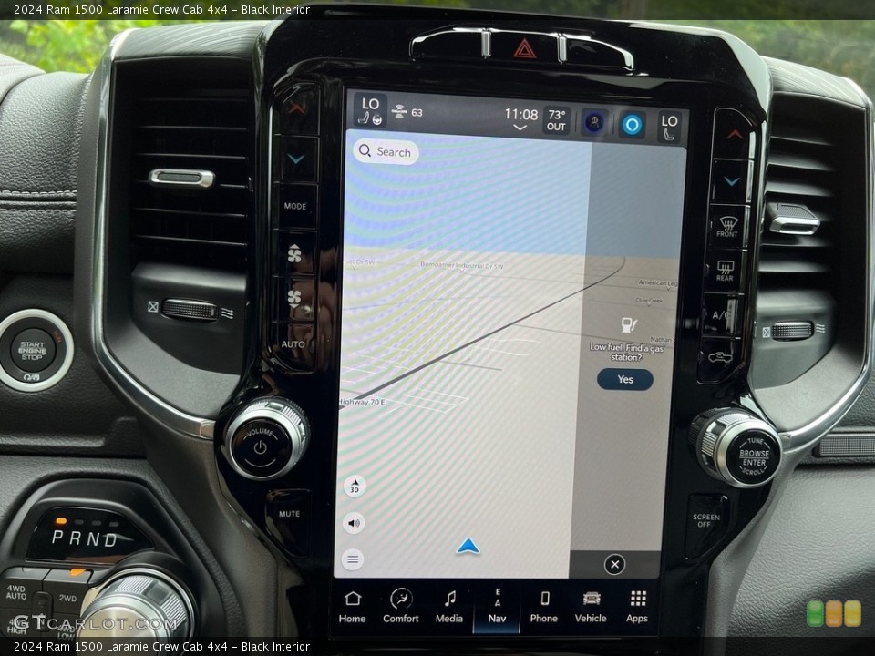 Black Interior Navigation for the 2024 Ram 1500 Laramie Crew Cab 4x4 #146505271