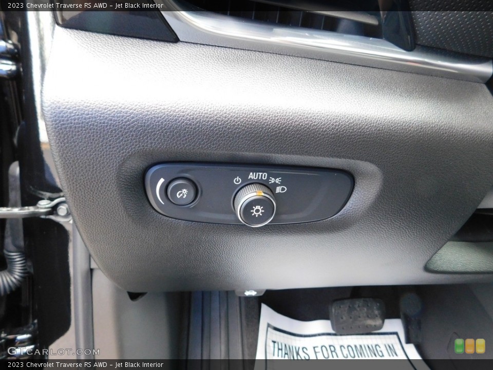 Jet Black Interior Controls for the 2023 Chevrolet Traverse RS AWD #146506909