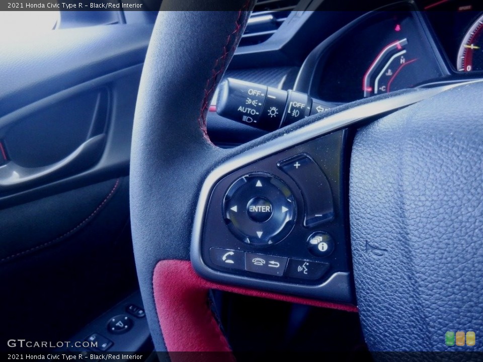 Black/Red Interior Steering Wheel for the 2021 Honda Civic Type R #146509202