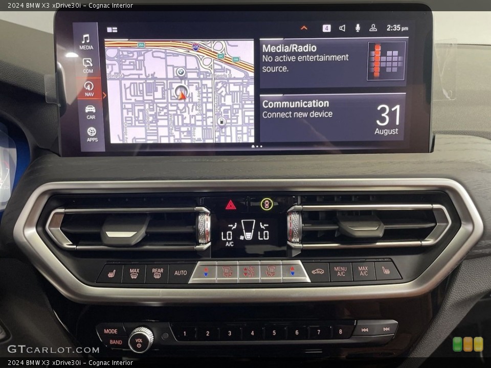 Cognac Interior Navigation for the 2024 BMW X3 xDrive30i #146509812