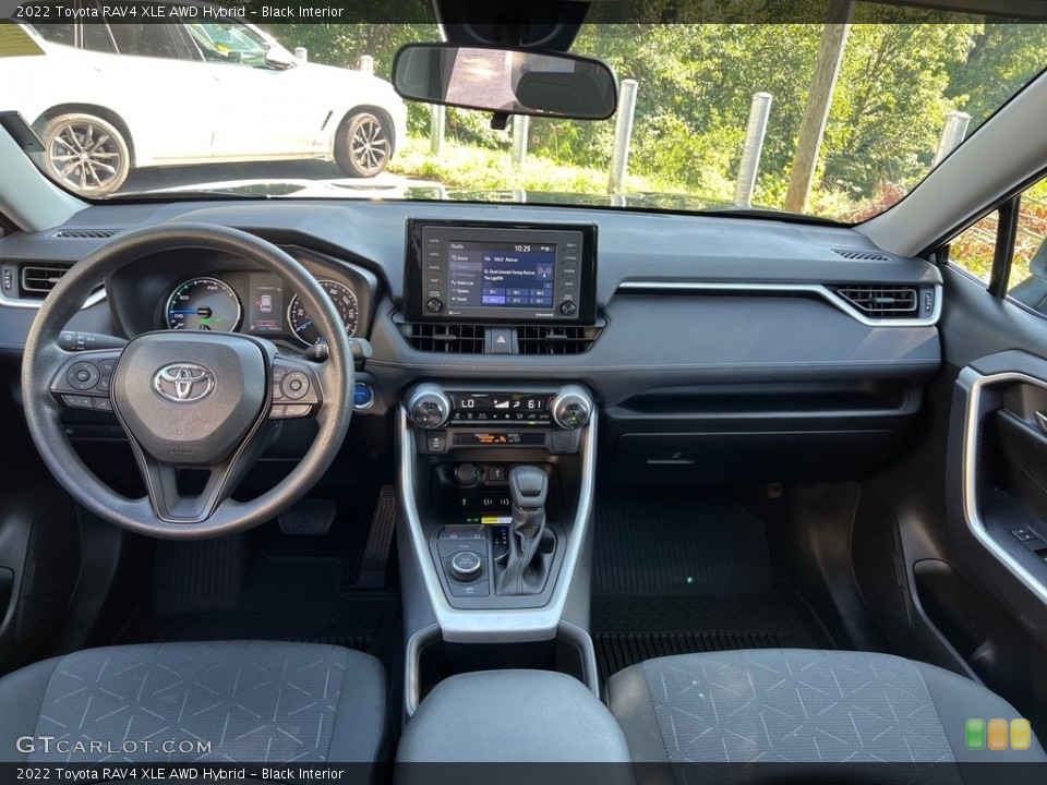 Black Interior Dashboard for the 2022 Toyota RAV4 XLE AWD Hybrid #146511281