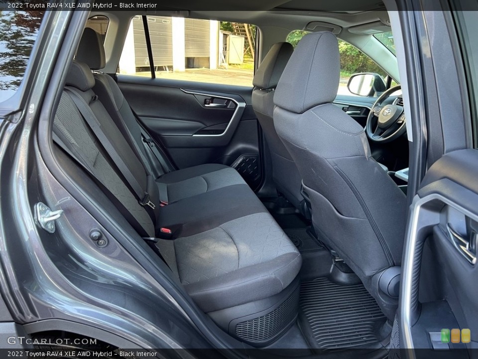 Black Interior Rear Seat for the 2022 Toyota RAV4 XLE AWD Hybrid #146511341