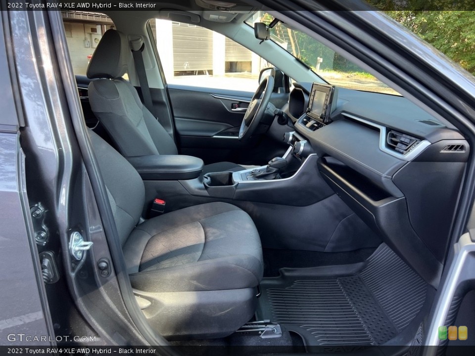 Black Interior Front Seat for the 2022 Toyota RAV4 XLE AWD Hybrid #146511353