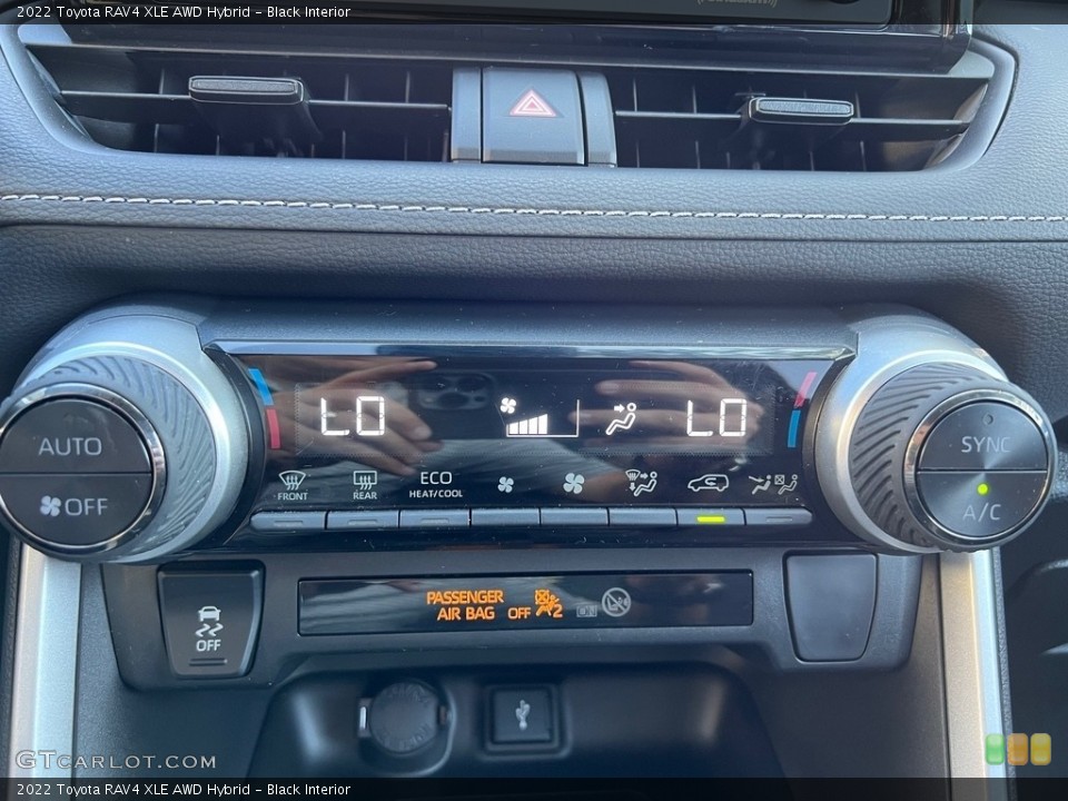 Black Interior Controls for the 2022 Toyota RAV4 XLE AWD Hybrid #146511414
