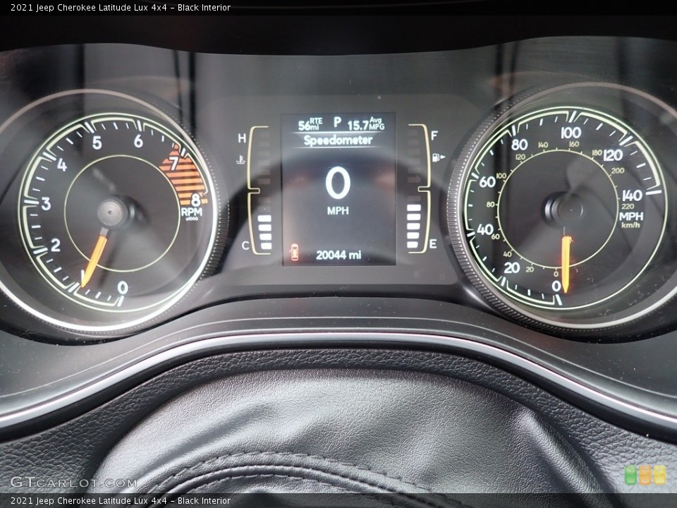 Black Interior Gauges for the 2021 Jeep Cherokee Latitude Lux 4x4 #146511745
