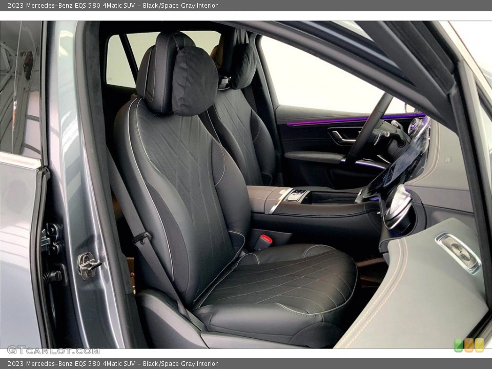 Black/Space Gray Interior Front Seat for the 2023 Mercedes-Benz EQS 580 4Matic SUV #146512282