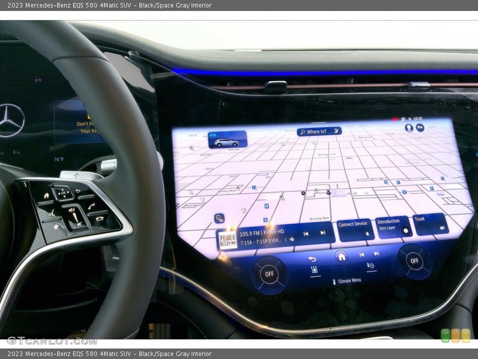 Black/Space Gray Interior Navigation for the 2023 Mercedes-Benz EQS 580 4Matic SUV #146512332
