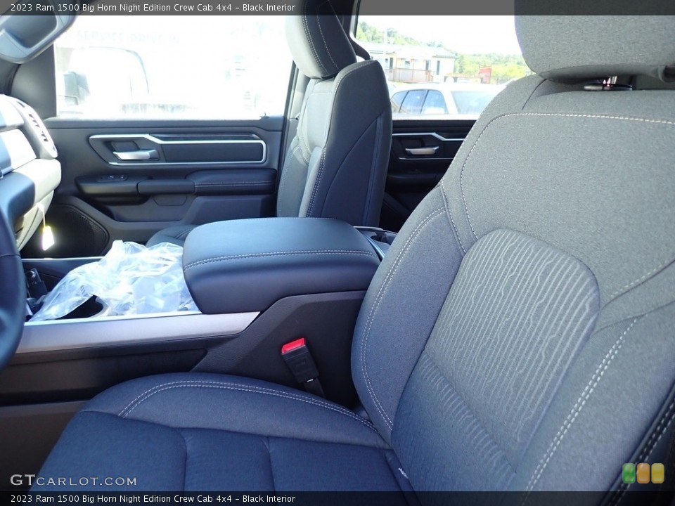 Black Interior Front Seat for the 2023 Ram 1500 Big Horn Night Edition Crew Cab 4x4 #146513744
