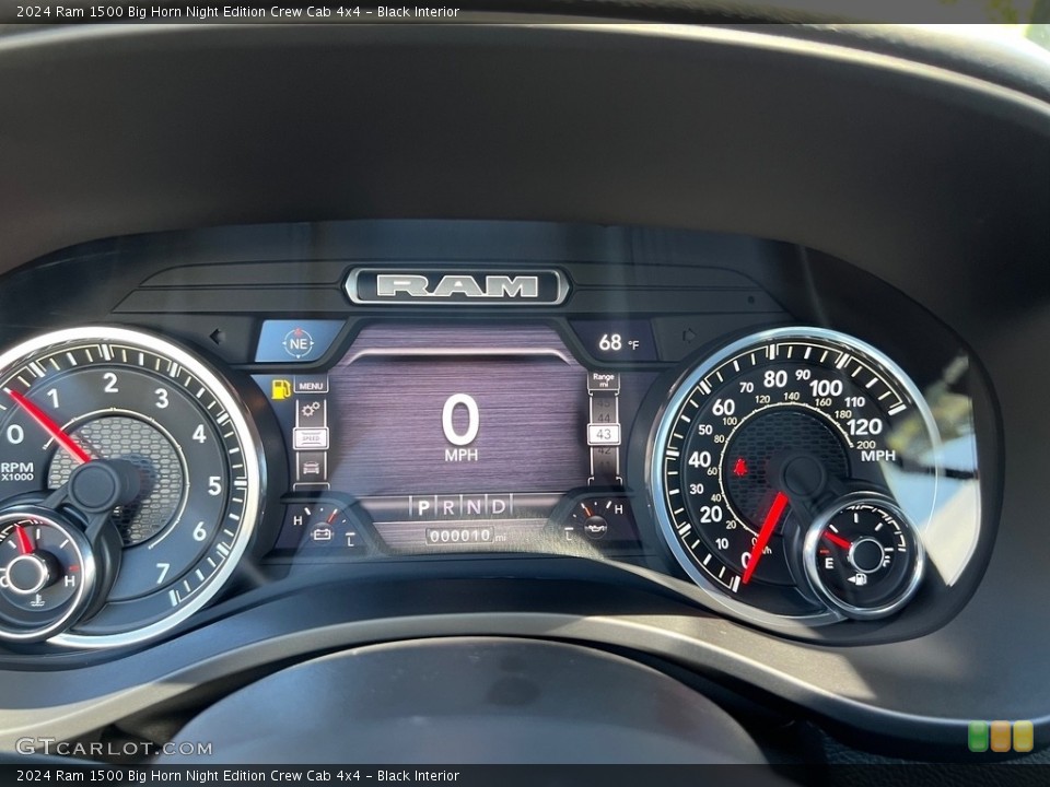 Black Interior Gauges for the 2024 Ram 1500 Big Horn Night Edition Crew Cab 4x4 #146514210