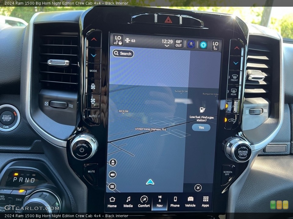 Black Interior Navigation for the 2024 Ram 1500 Big Horn Night Edition Crew Cab 4x4 #146514265