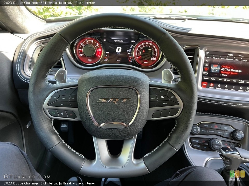Black Interior Steering Wheel for the 2023 Dodge Challenger SRT Hellcat JailBreak #146514796