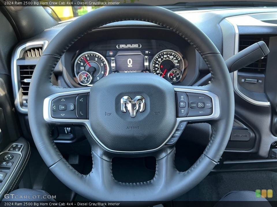 Diesel Gray/Black Interior Steering Wheel for the 2024 Ram 2500 Big Horn Crew Cab 4x4 #146515250