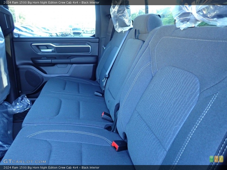 Black Interior Rear Seat for the 2024 Ram 1500 Big Horn Night Edition Crew Cab 4x4 #146515742