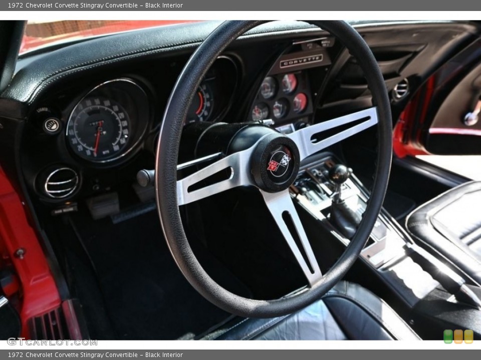 Black Interior Steering Wheel for the 1972 Chevrolet Corvette Stingray Convertible #146516049