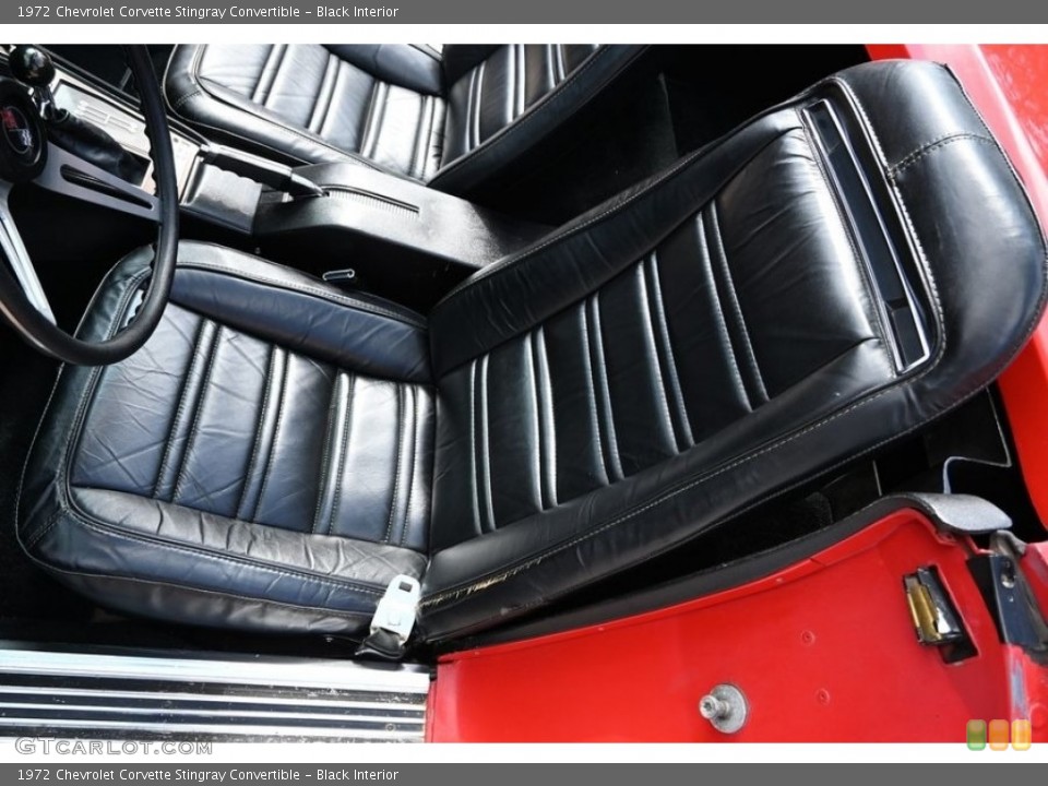 Black Interior Front Seat for the 1972 Chevrolet Corvette Stingray Convertible #146516059