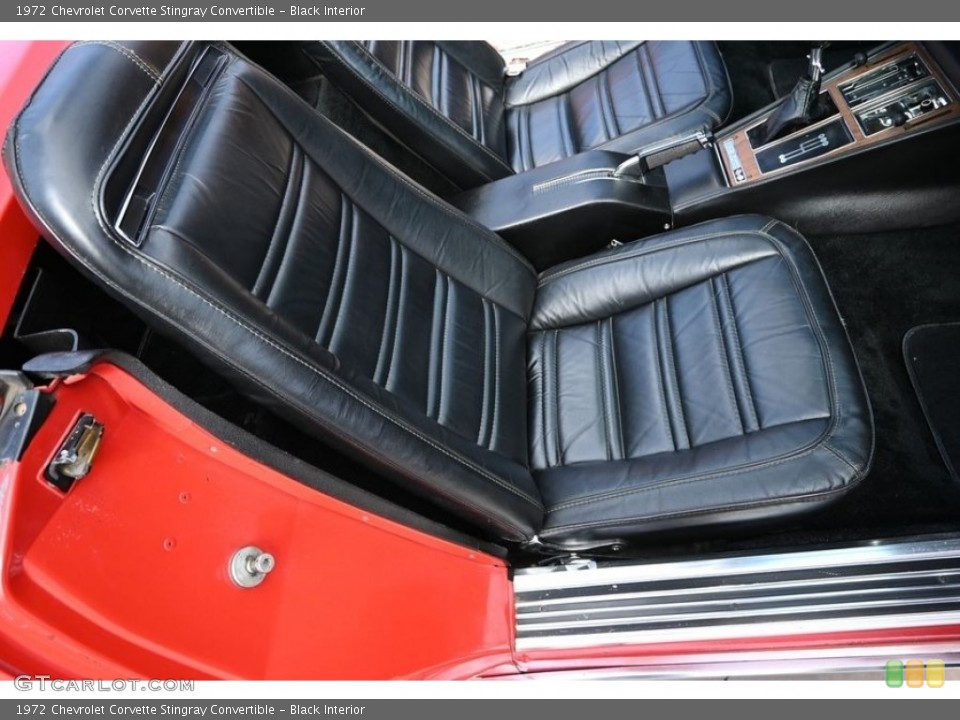 Black Interior Front Seat for the 1972 Chevrolet Corvette Stingray Convertible #146516096