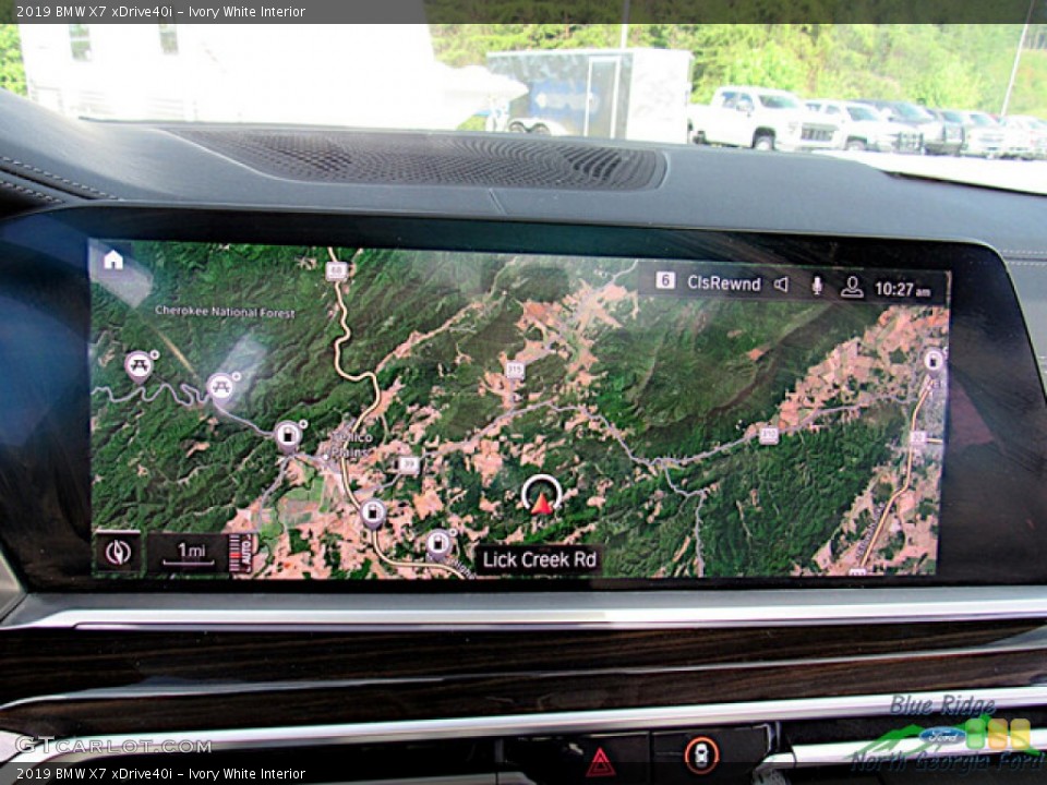 Ivory White Interior Navigation for the 2019 BMW X7 xDrive40i #146518241
