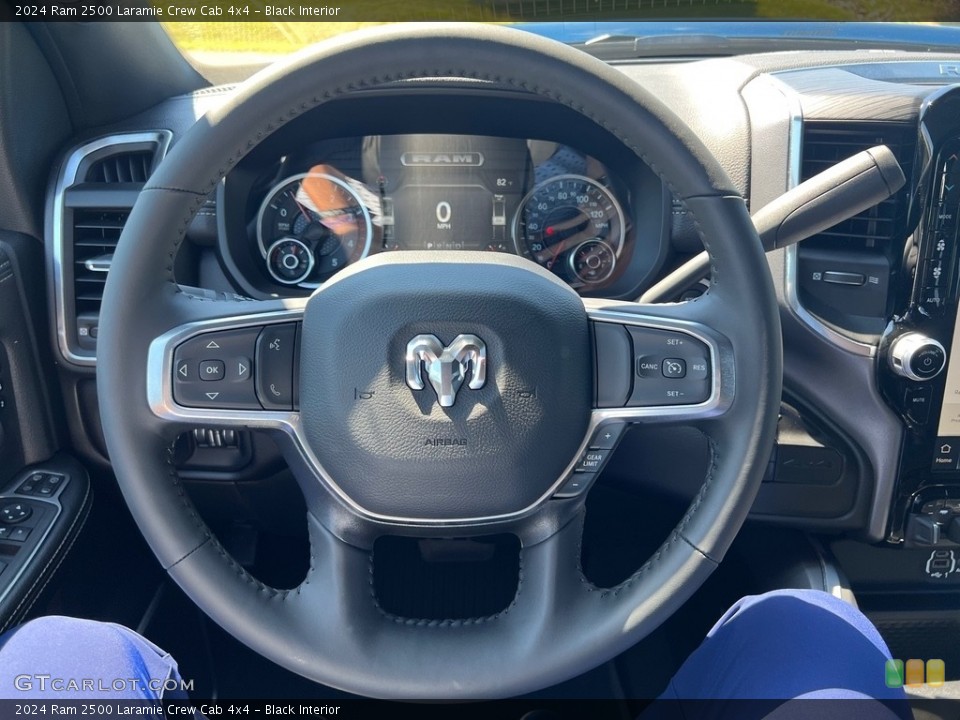 Black Interior Steering Wheel for the 2024 Ram 2500 Laramie Crew Cab 4x4 #146519045