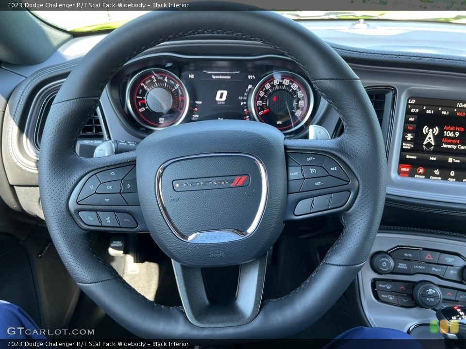 Black Interior Steering Wheel for the 2023 Dodge Challenger R/T Scat Pack Widebody #146519708