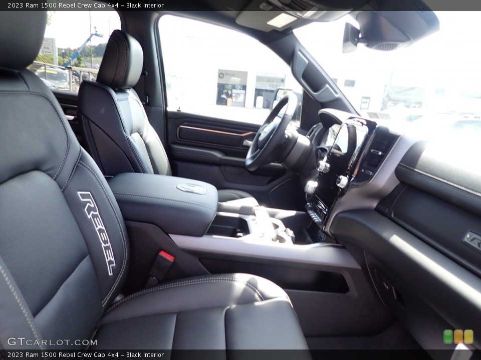 Black Interior Front Seat for the 2023 Ram 1500 Rebel Crew Cab 4x4 #146519953
