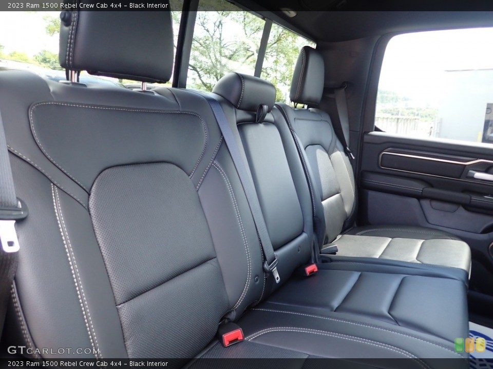 Black Interior Rear Seat for the 2023 Ram 1500 Rebel Crew Cab 4x4 #146519968