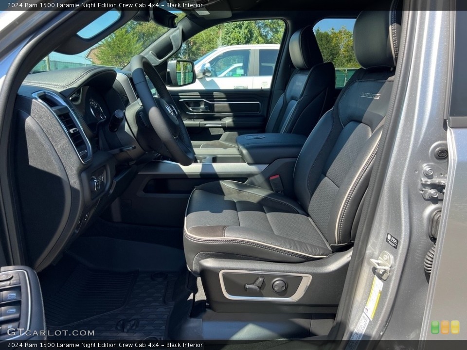 Black Interior Front Seat for the 2024 Ram 1500 Laramie Night Edition Crew Cab 4x4 #146520489